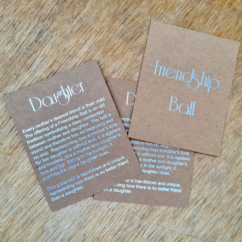 Daughter Friendship Ball Marine Green & Aubergine Swirl