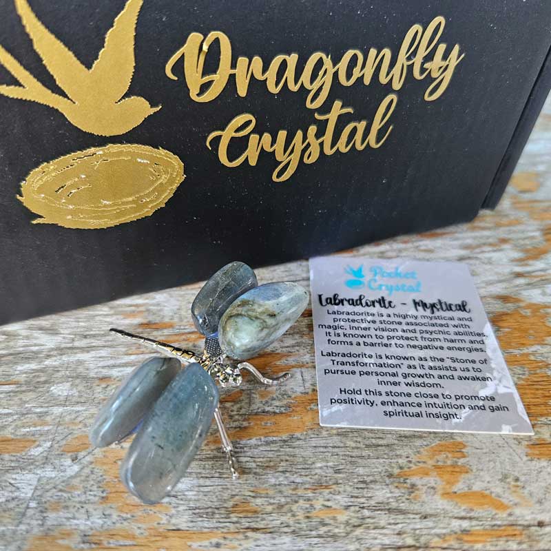 Dragonfly Crystal - Labradorite Mystical (Silver)