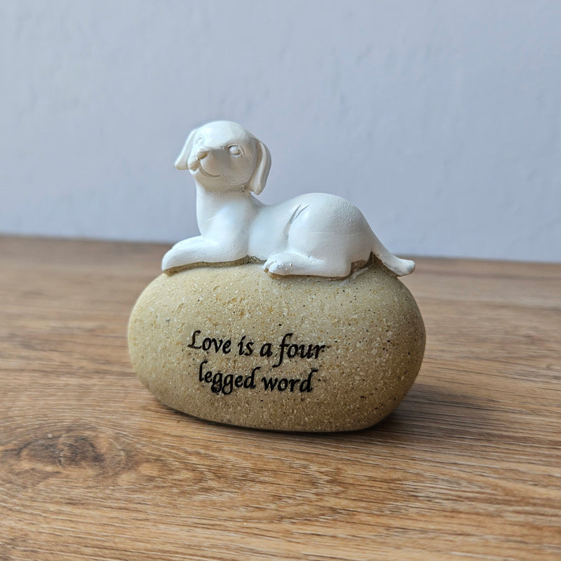 Love is a Four Legged Word Dog Figurine