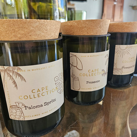 Paloma Spritz Wine Bottle Soy Candle - Cocktail Collection