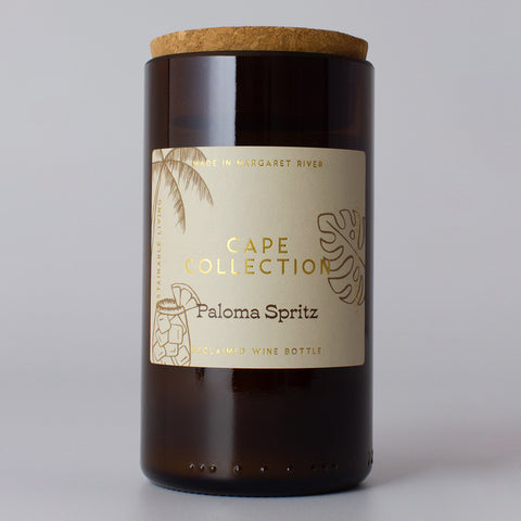 Paloma Spritz Wine Bottle Soy Candle - Cocktail Collection