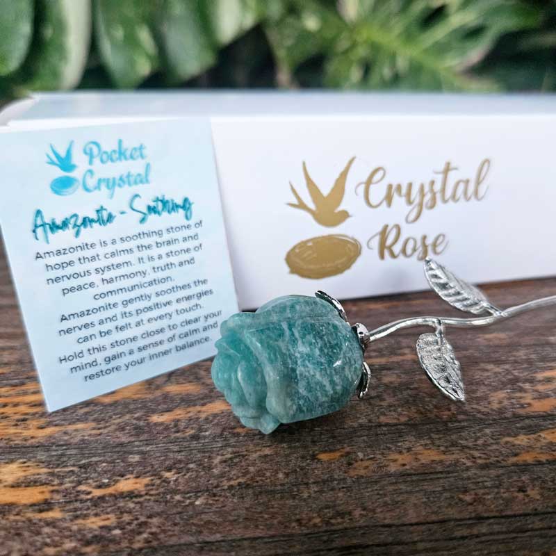 Amazonite Crystal Rose - Soothing
