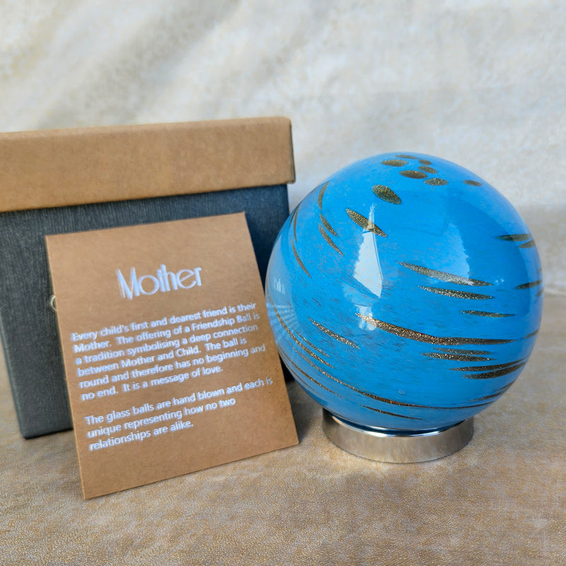 Mother Friendship Ball Aqua & Gold