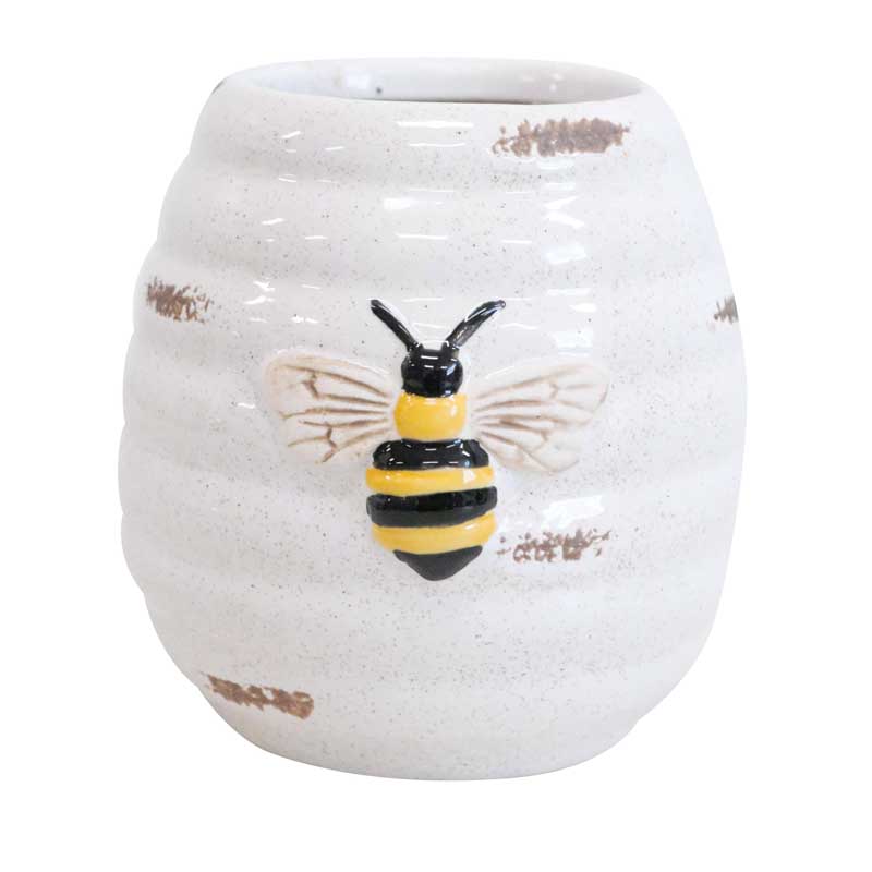 Rustic Ceramic Bee Pot