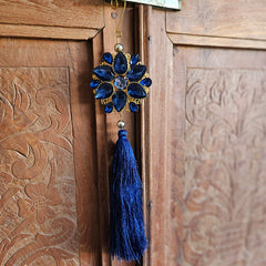 Tassel Beaded Ornament - Blue