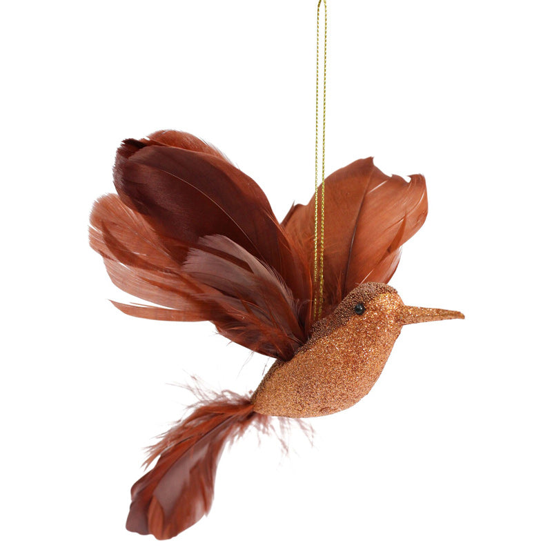 Hanging Bird Christmas Ornament - Bronze