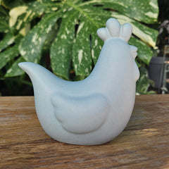 Penny Hen Ceramic Figurine - Sage