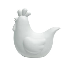Penny Hen Ceramic Figurine - White