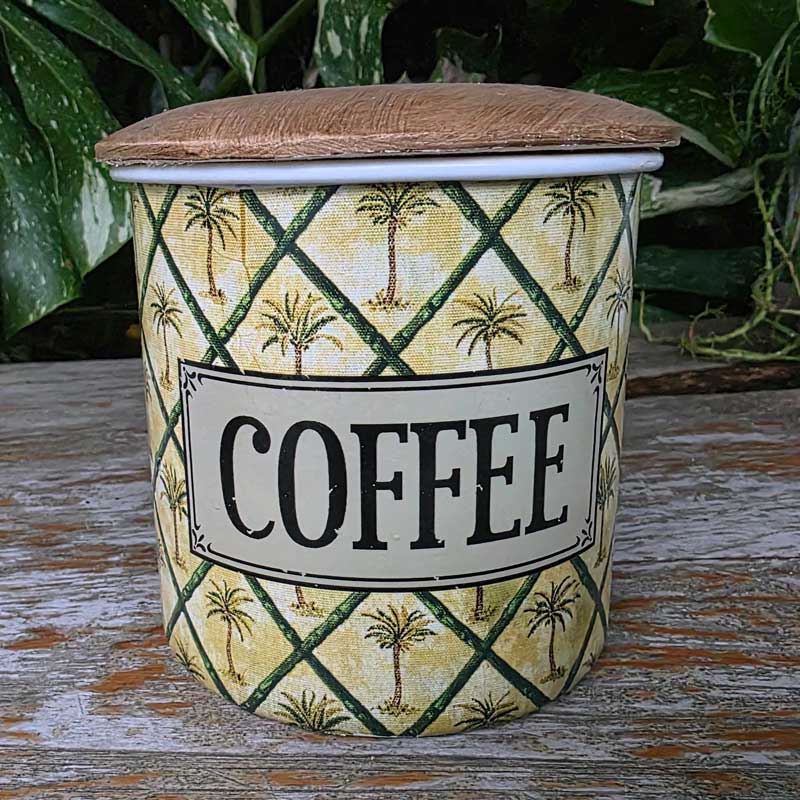 Coffee Canister - Palm Tree Design