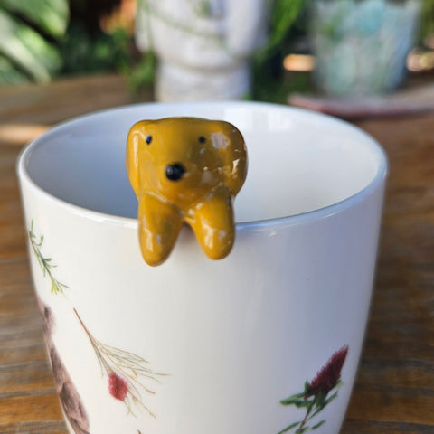 Dog Teaspoon Ceramic - Brown