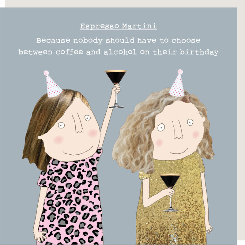 Rosie Made A Thing Birthday Card - Espresso Martini