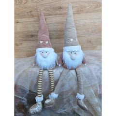 Sitting Santa Christmas Gnome - Pink or Brown Hat