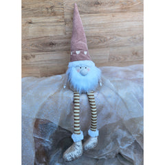 Sitting Santa Christmas Gnome - Pink or Brown Hat