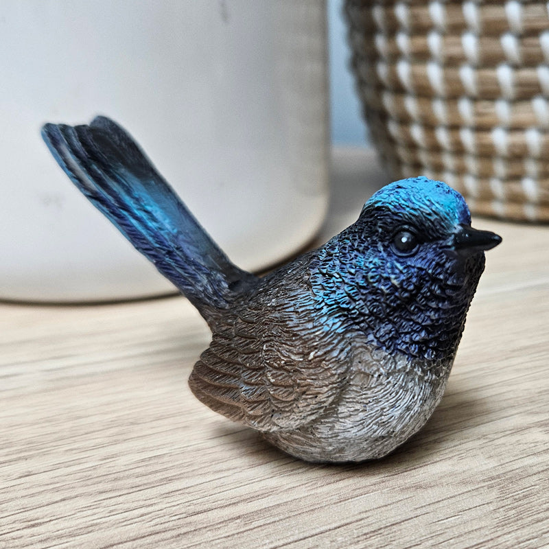 Set of 2 Fairy Wren - Brown & Blue