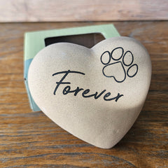 Forever Paw Gift Boxed Heart Stone