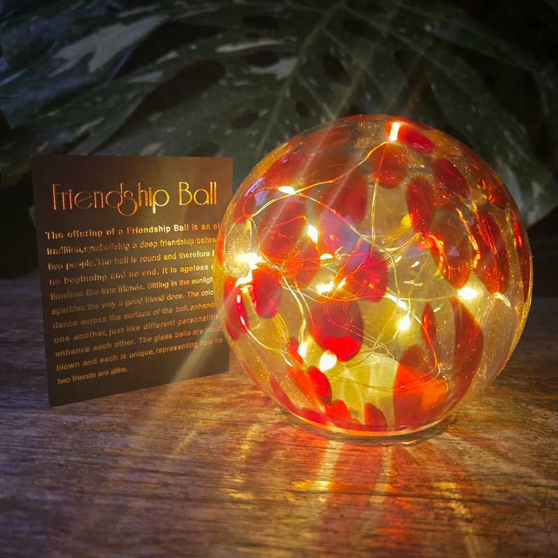 Friendship Ball Glow Light - Red & Gold
