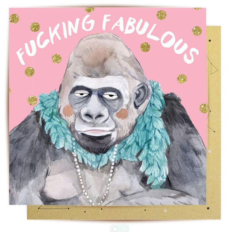 Fabulous Sexy Gorilla Greeting Card