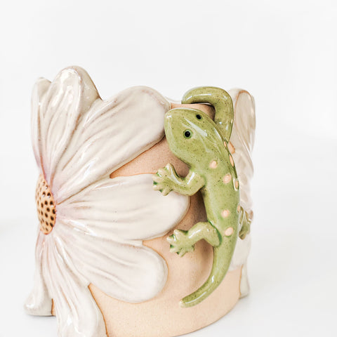 Gecko Ceramic Pot Hanger