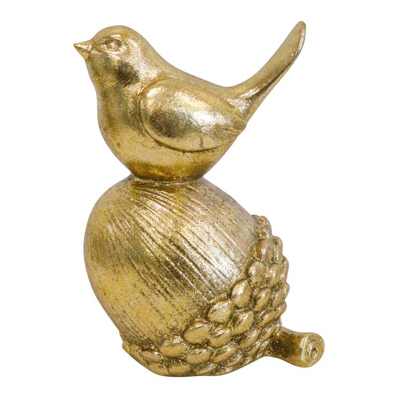 Bird On Acorn - Gold