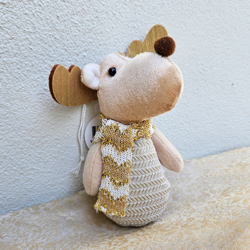 Reindeer Hanging Christmas Ornament - Gold