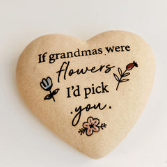 If Grandmas Were Flowers Gift Boxed Heart Stone
