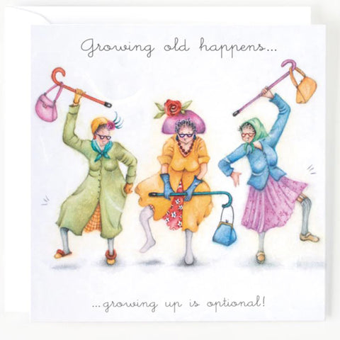 Growing Up Is Optional Greeting Card -  Berni Parker Designs