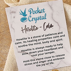 Howlite Pocket Crystal Worry Stone - Calm
