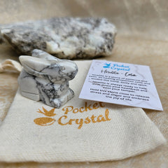 Howlite Pocket Crystal Rabbit - Calm