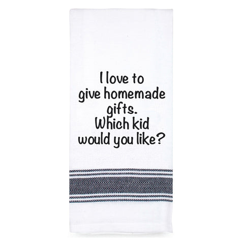 Funny Tea Towel - I Love Homemade Gifts
