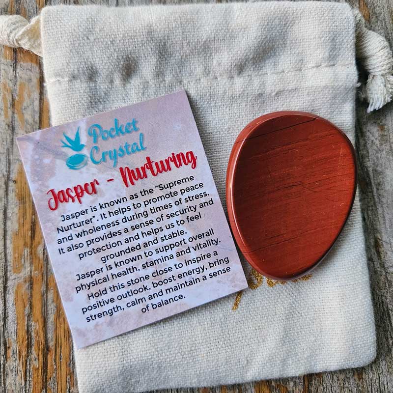 Jasper Pocket Crystal Worry Stone - Nurturing