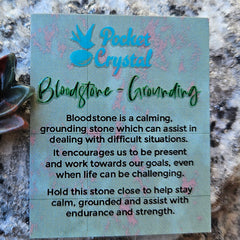 Bloodstone Pocket Crystal Lotus Flower - Grounding