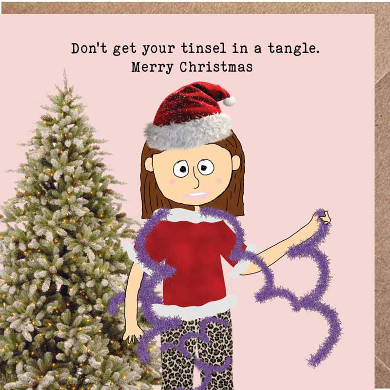 Lucy Loves Life Card -  Tinsel In A Tangle