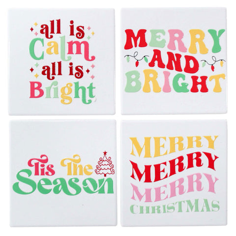 Merry And Bright Set of 4 Coasters