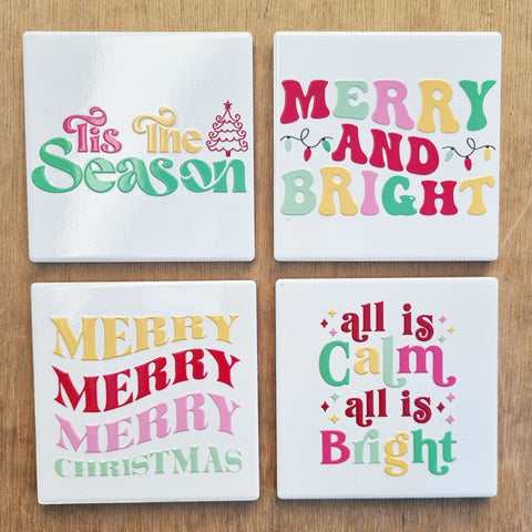 Merry And Bright Set of 4 Coasters