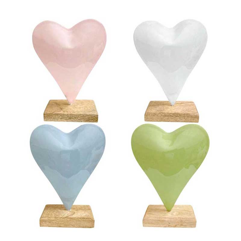 Metal Heart On Stand - Large