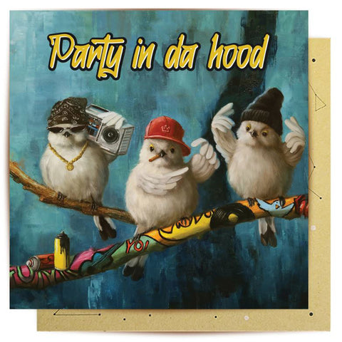 Party In Da Hood Greeting Card