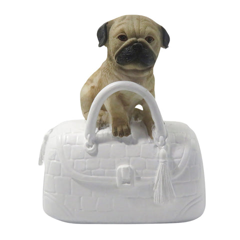 Pug-A-Luggage Dog Figurine