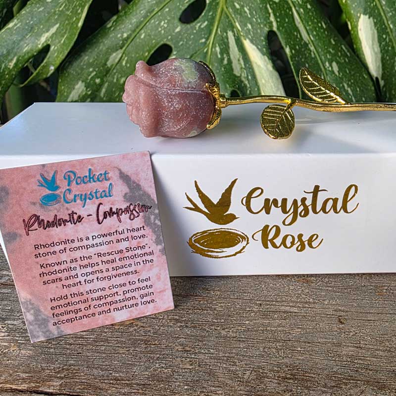 Rhodonite Crystal Rose - Compassion