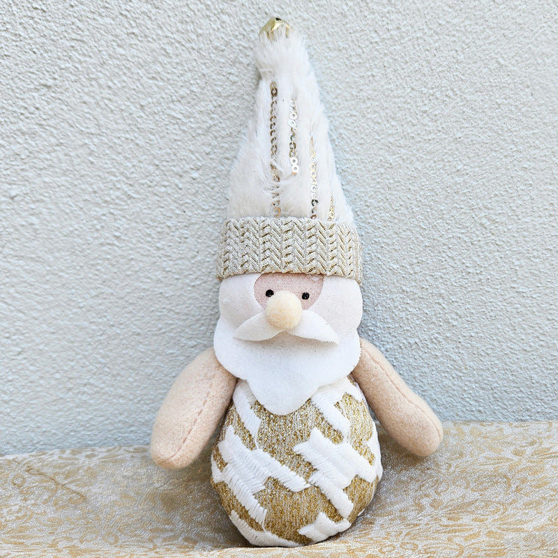 Santa Hanging Christmas Ornament - Gold