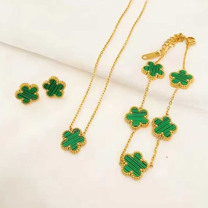 Five Leaf Jewellery Set - 3 Piece