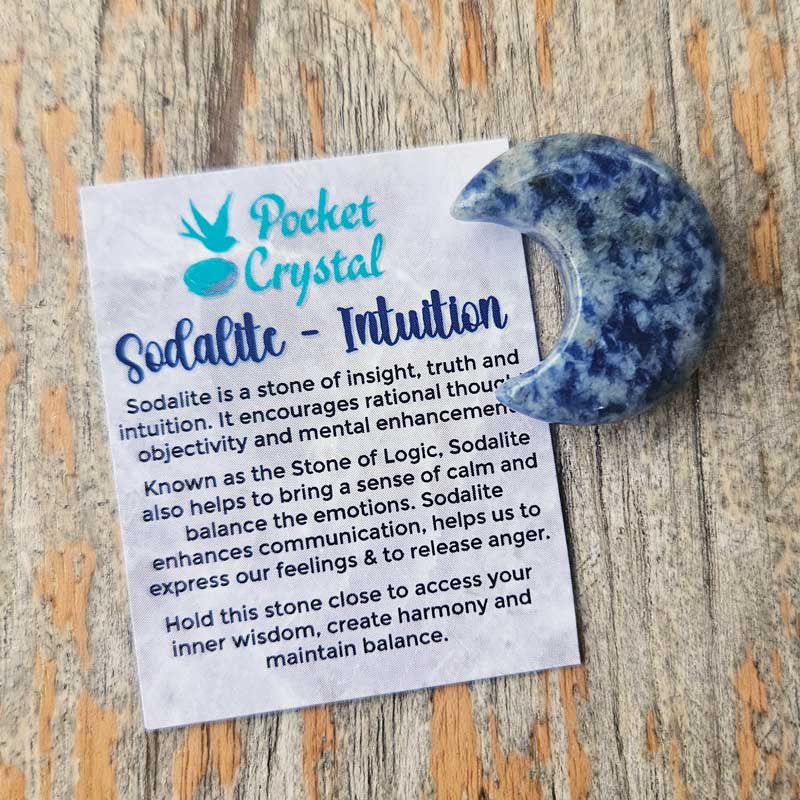 Sodalite Pocket Crystal Moon - Intuition