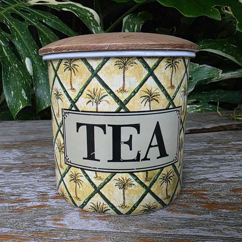 Tea Canister - Palm Tree Design