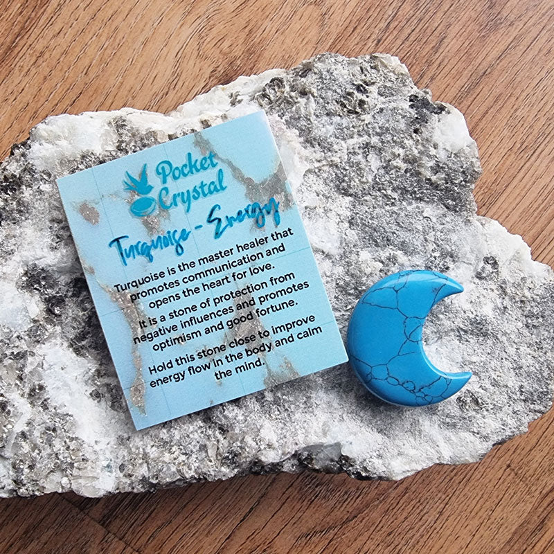 Turquoise Pocket Crystal Moon - Energy
