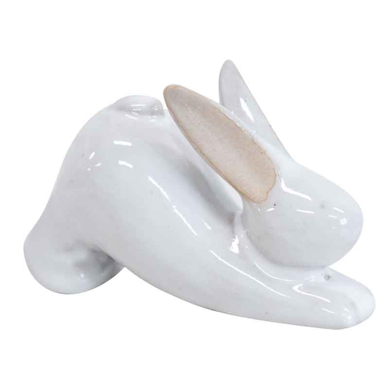 Yoga Bunny Figurine - White (B)