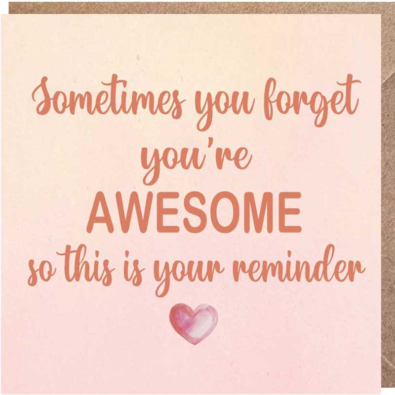 Lucy Loves Life Card - You're Awesome