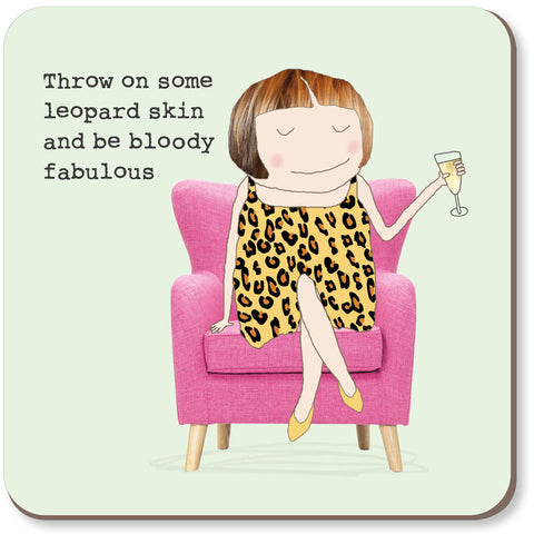 Rosie Made A Thing Coaster - Be Fabulous Leopard Print