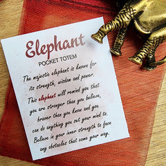 Elephant Pocket Totem - Strength & Wisdom