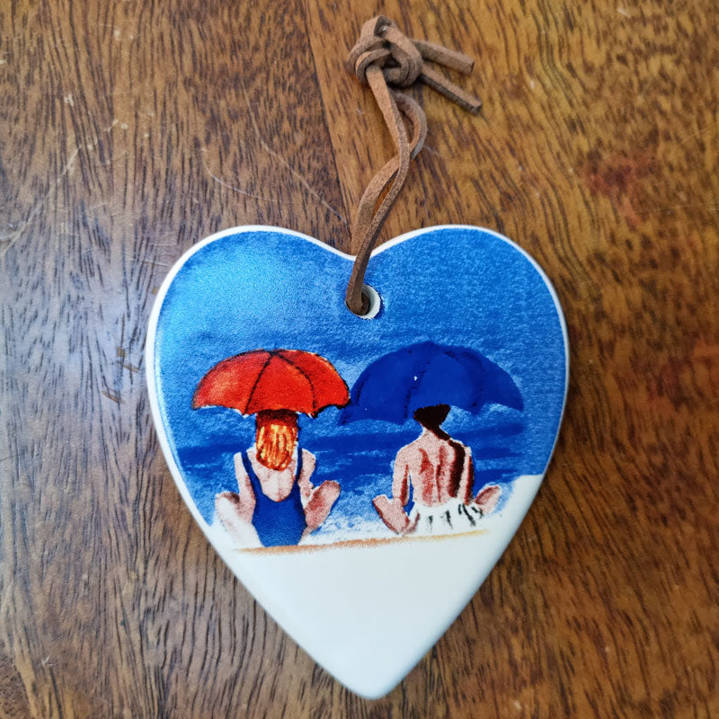 Hanging Ceramic Hearts