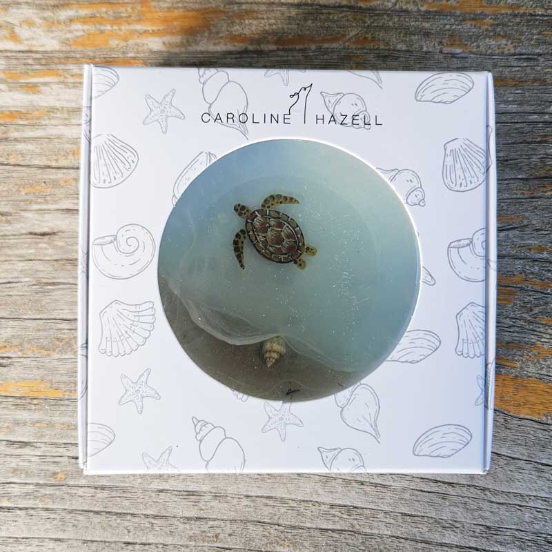 10cm Ceramic Trinket Dish - Floating Turtle