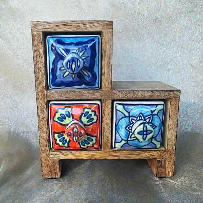 Multi Colour 3 Drawer Chest - Step